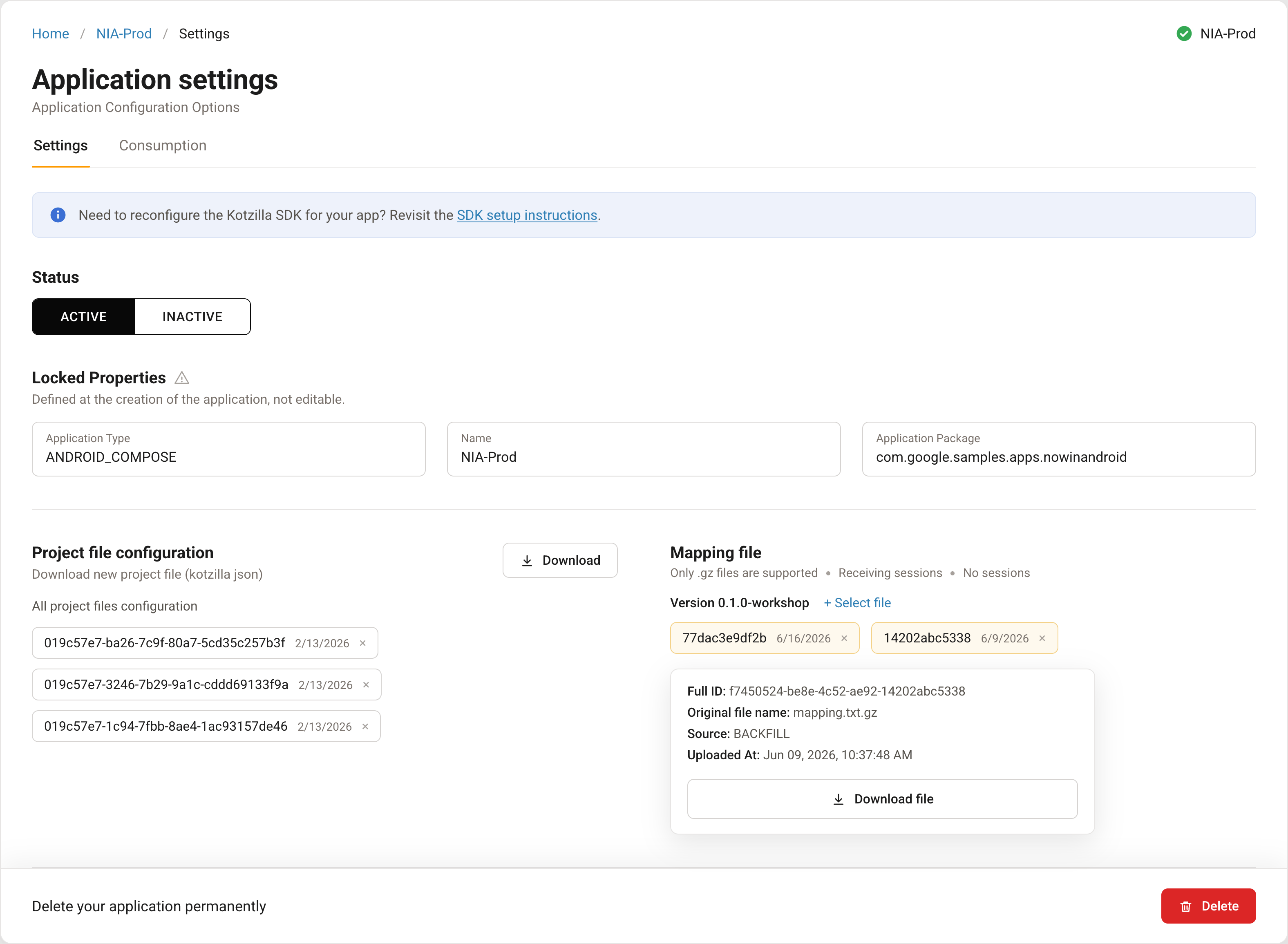 Application Settings - High Res