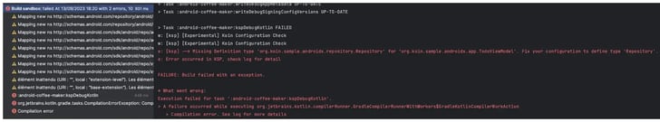 Repository component missing