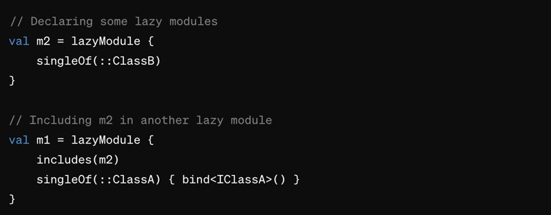Declaring Lazy modules in Koin
